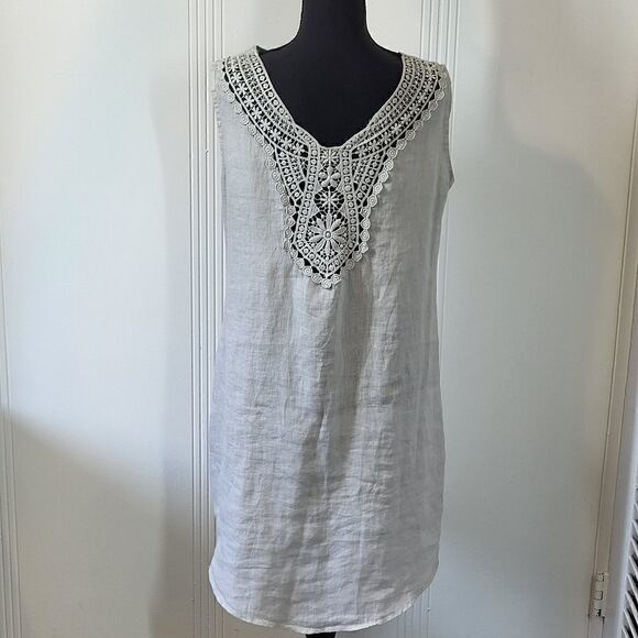 Bella Ambra Linen Sleeveless Dress - Picture 3 of 10